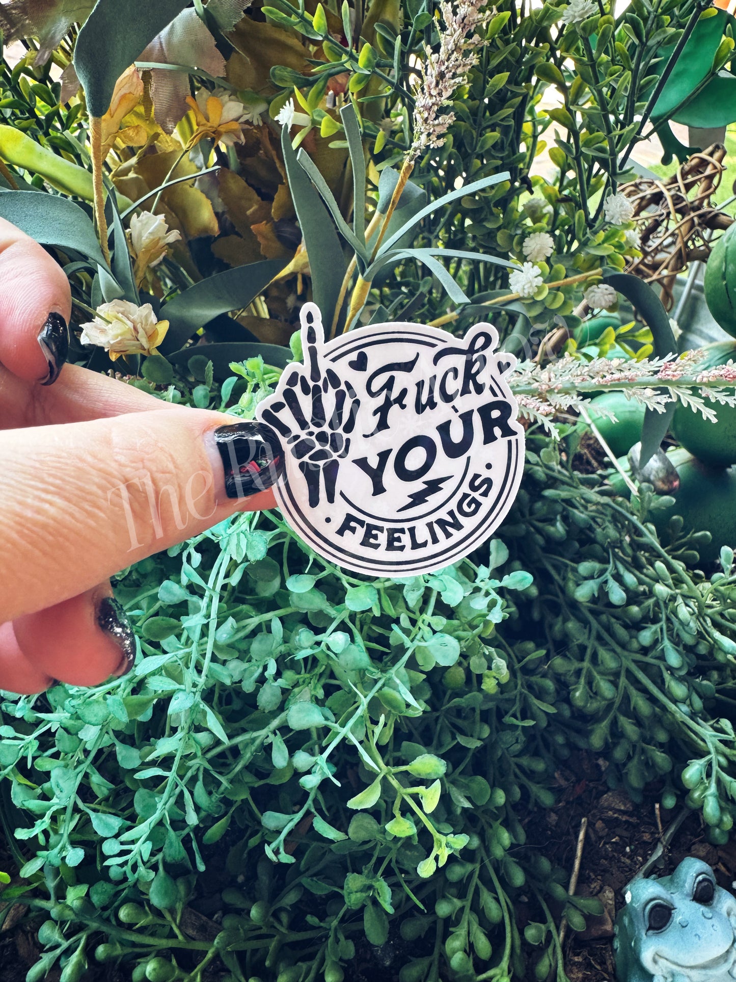 Fuck your Feelings Skelly Finger Sticker