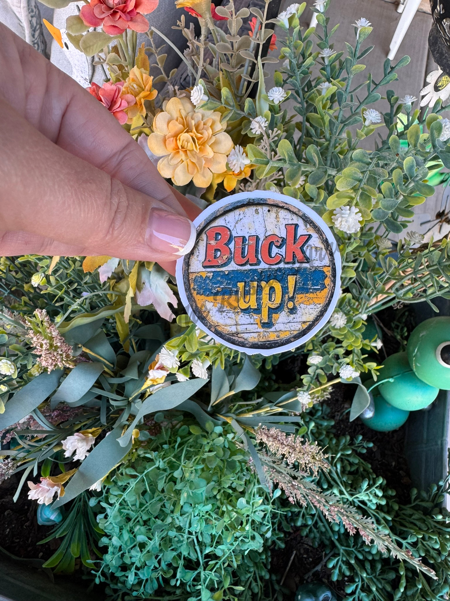 Vintage Buck Up Sticker