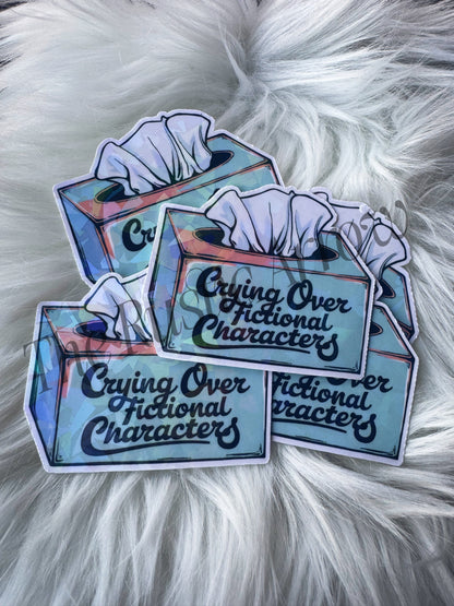 Crying over Fictional Characters Sticker