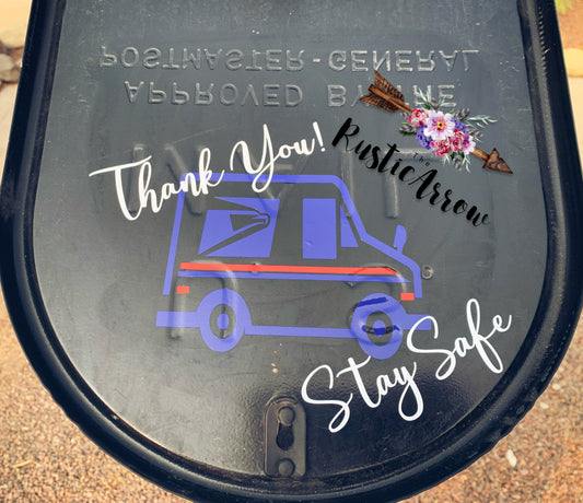 Thank you Mail Truck Decal