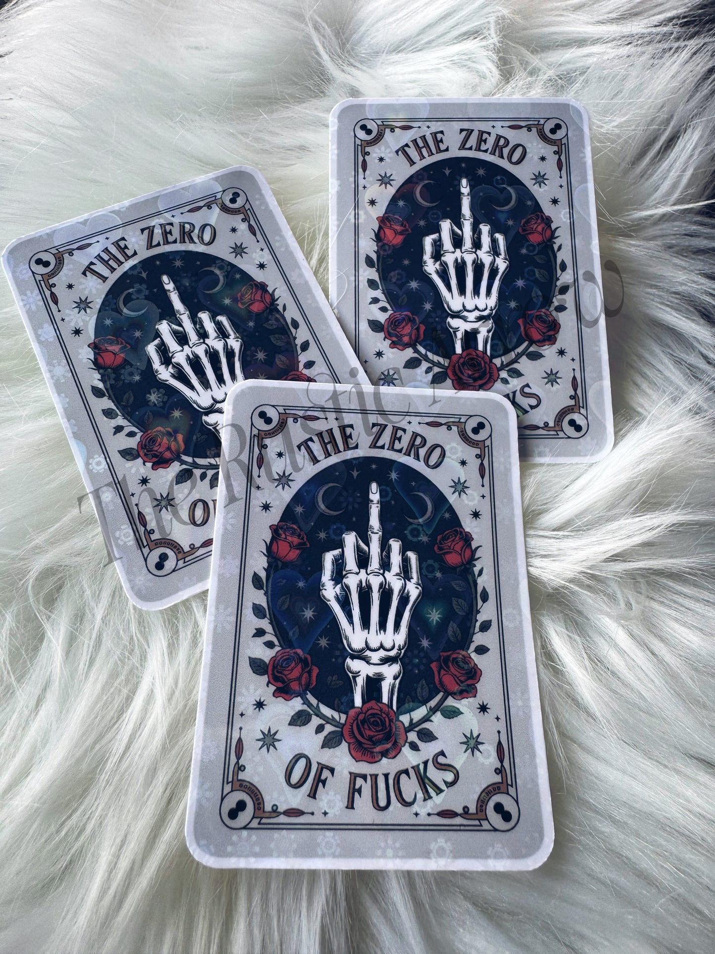 The Zero of Fucks Tarot Card Sticker