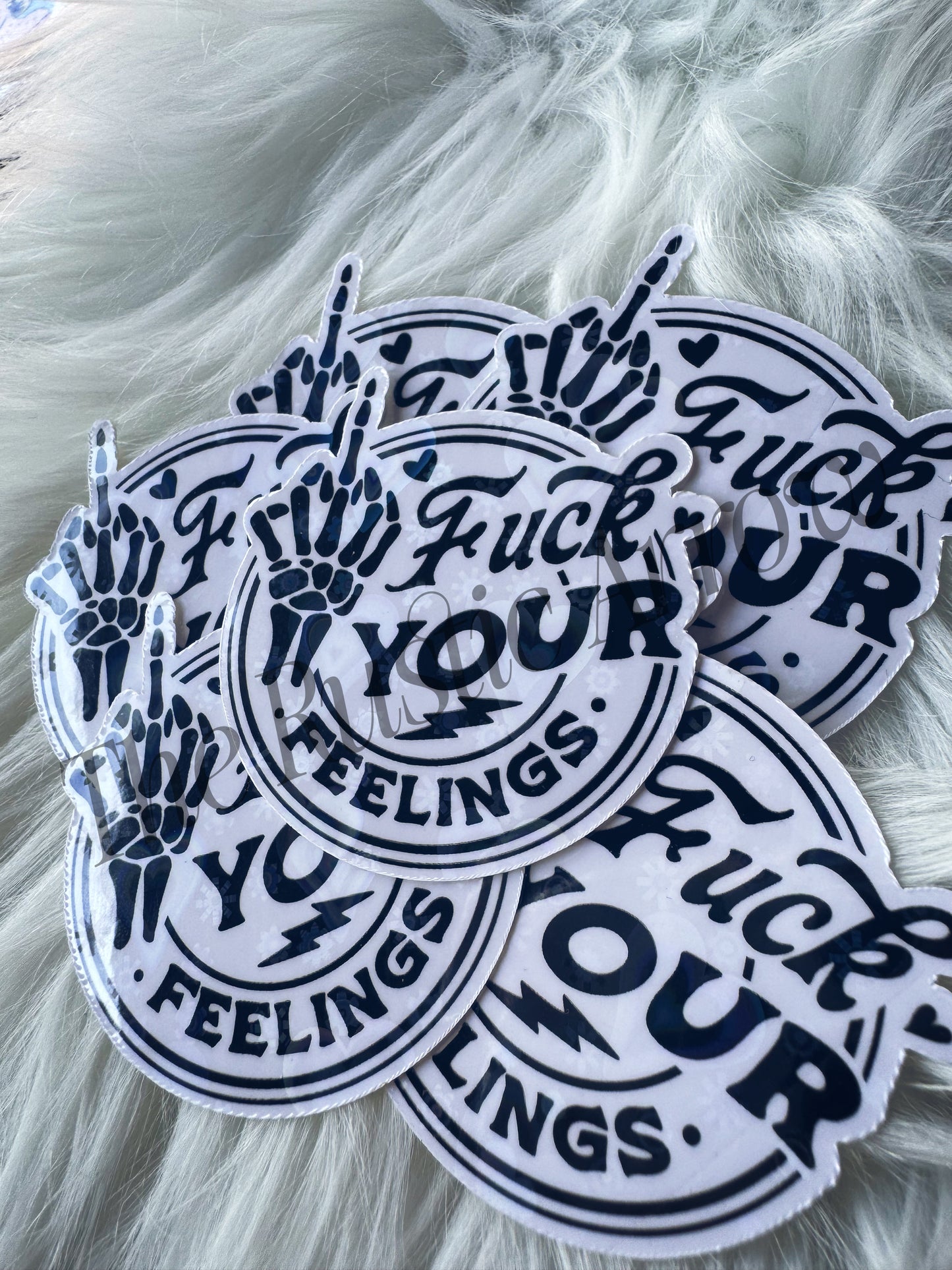 Fuck your Feelings Skelly Finger Sticker