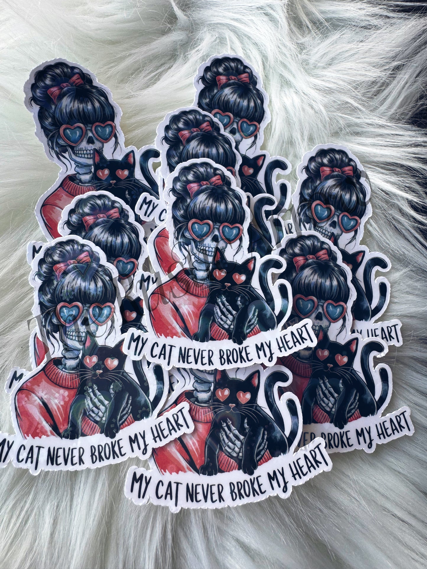 My Cat Never Broke My Heart Sticker