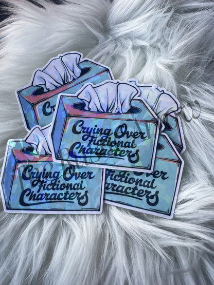 Crying over Fictional Characters Sticker