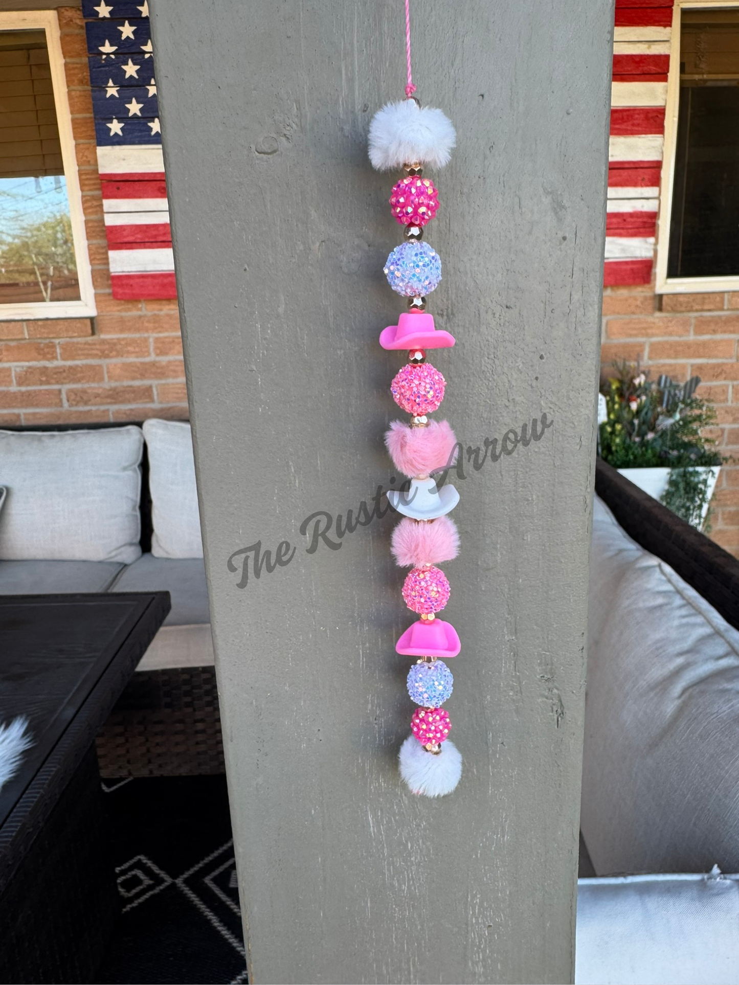 Bling Cowgirl Hanging Car Charm