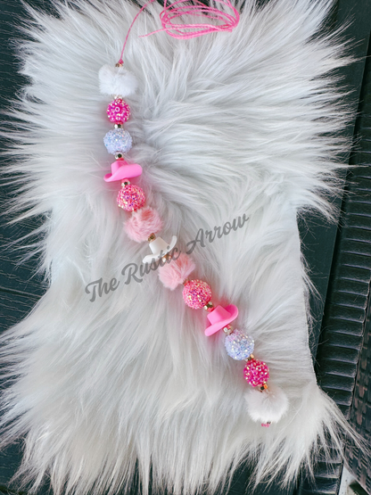 Bling Cowgirl Hanging Car Charm