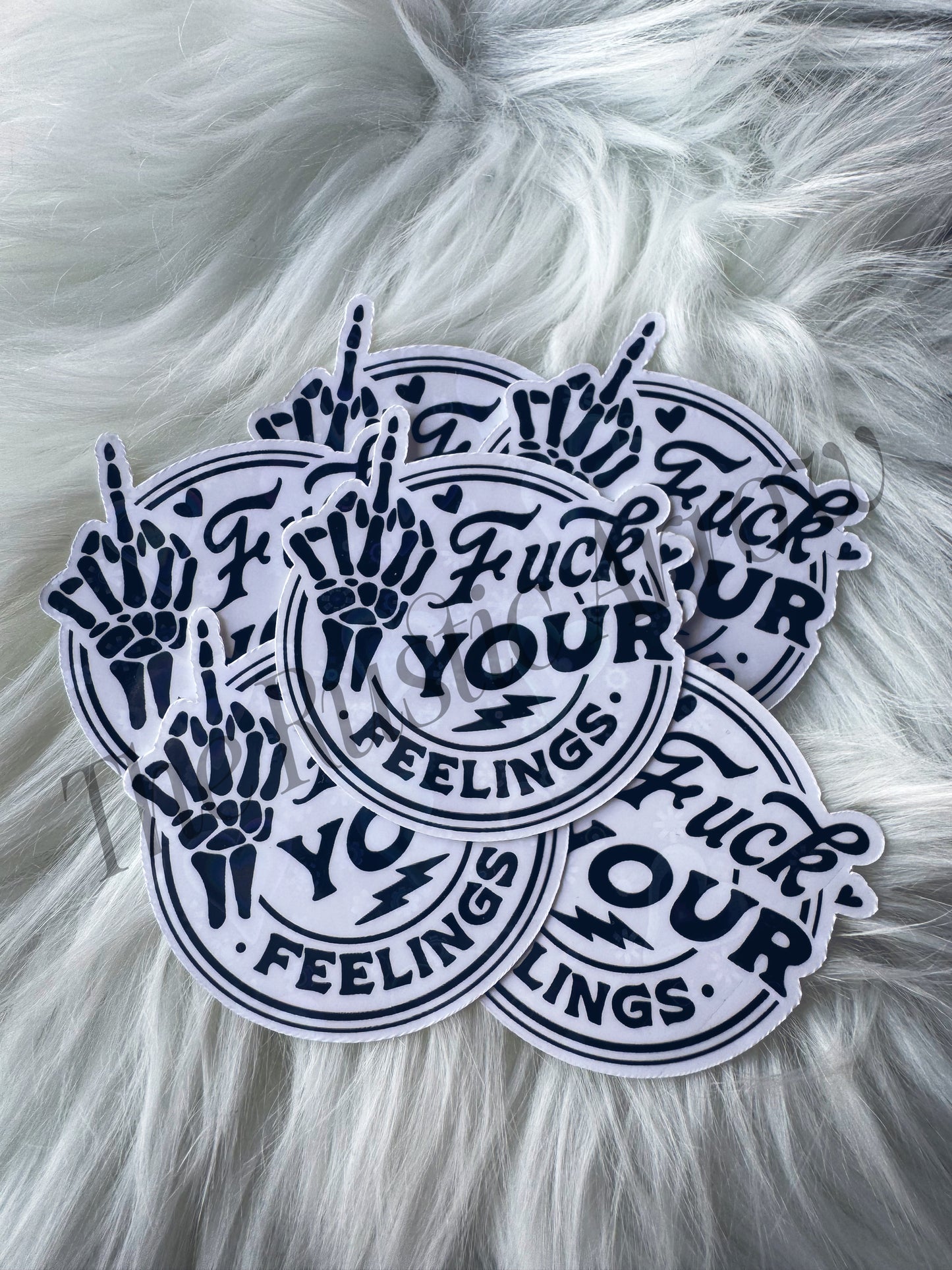 Fuck your Feelings Skelly Finger Sticker