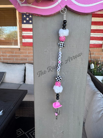 Grunge Girl Metal Hanging Car Charm