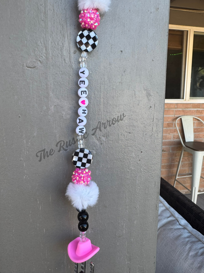 Grunge Girl Metal Hanging Car Charm