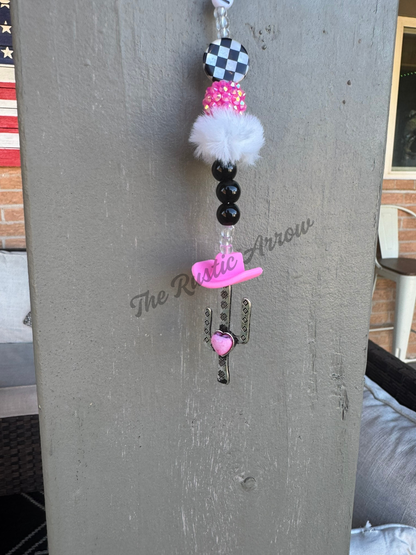 Grunge Girl Metal Hanging Car Charm