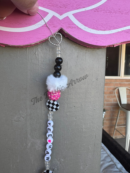 Grunge Girl Metal Hanging Car Charm