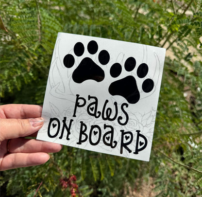 Paws on Board Decal