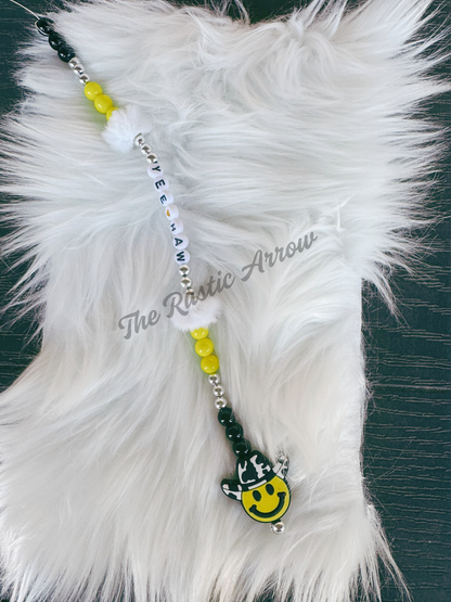 Yeehaw Sunshine Cowboy Metal Hanging Car Charm